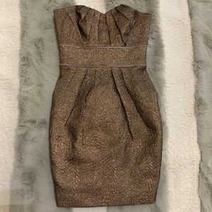 Laila shimmery strapless dress 0